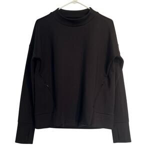 Athleta Long Sleeve Mock Neck Pullover, Black, Women's Size Small